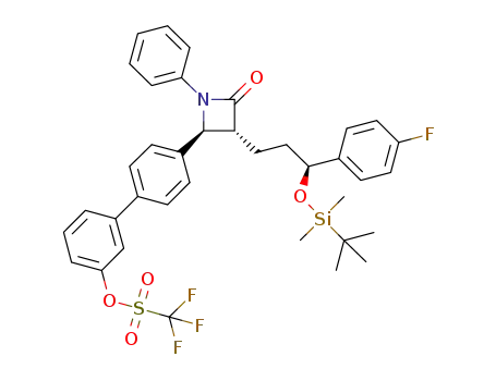 4'-{(2S,3R)-3-[(3S)-3-{[tert-butyl(dimethyl)silyl]oxy}-3-(4-fluorophenyl)propyl]-4-oxo-1-phenylazetidin-2-yl}biphenyl-3-yl trifluoromethanesulfonate