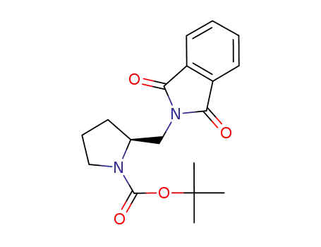 Molecular Structure of 281197-55-5 (1-Pyrrolidinecarboxylic acid,
2-[(1,3-dihydro-1,3-dioxo-2H-isoindol-2-yl)methyl]-, 1,1-dimethylethyl
ester, (2S)-)