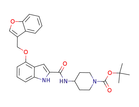 4-{[4-(benzofuran-3-ylmethoxy)-1H-indole-2-carbonyl]-amino}-piperidine-1-carboxylic acid tert-butyl ester
