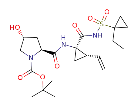 2(S)-[1(R)-(1-ethyl-cyclopropanesulfonylaminocarbonyl)-2(S)-vinyl-cyclopropylcarbamoyl]-4(R)-hydroxy-N-Boc-pyrrolidone