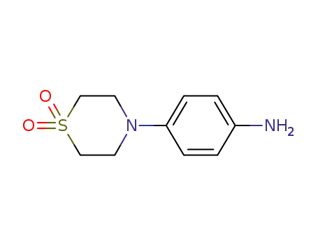 Molecular Structure of 105297-10-7 (4-(4-AMINOPHENYL)THIOMORPHOLINE 1,1-DIOXIDE)