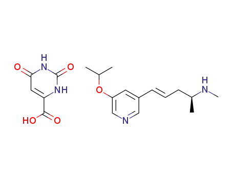 orotic acid salt of (2S)-(4E)-N-methyl-5-[5-isopropoxypyridin-3-yl]-4-penten-2-amine