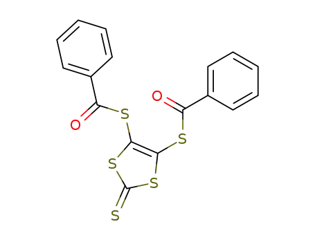 Molecular Structure of 68494-08-6 (4,5-BIS(BENZOYLTHIO)-1,3-DITHIOLE-2-THIONE)