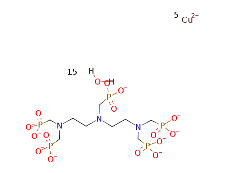 5Cu(2+)*C9H18N3O15P5(10-)*15H2O = Cu5(C9H18N3O15P5)*15H2O