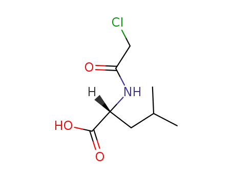 Molecular Structure of 64830-83-7 (D-Leucine, N-(chloroacetyl)-)