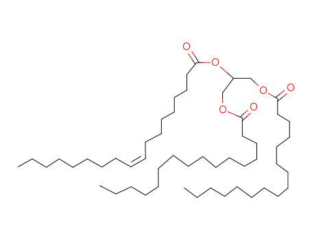 Molecular Structure of 2190-25-2 (1,3-DIHEXADECANOYL-2-[CIS-9-OCTADECENOYL]GLYCEROL)