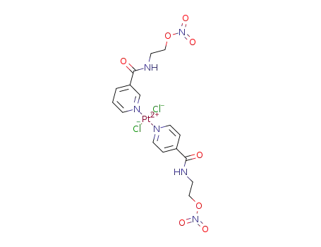 trans-[(2-nitroxyethyl)isonicotinamide-N'][(2-nitroxyethyl)nicotinamide-N]dichloroplatinum(II)