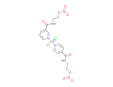 trans-[(2-nitroxyethyl)isonicotinamide-N'][(2-nitroxyethyl)nicotinamide-N]dichloropalladium(II)