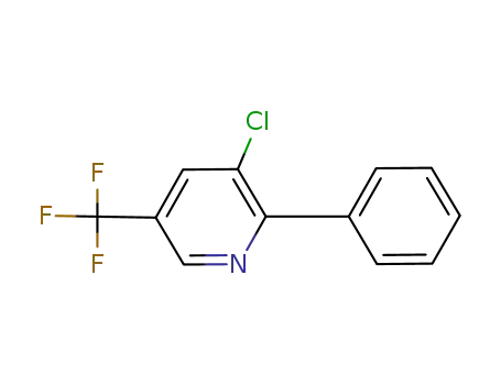 Molecular Structure of 370878-67-4 (Pyridine, 3-chloro-2-phenyl-5-(trifluoromethyl)-)