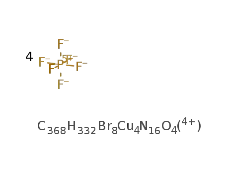 Cu4([C12H5N2(C6(CH3)4Br)2CC]2C6H4)2([C12H4N2(C6H13)2(CCC6H4CC)2(C6H2(OCH3)C(CH3)3)]2)2(4+)*4PF6(1-)