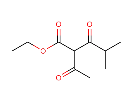 Molecular Structure of 79322-87-5 (ethyl 3-oxo-2-acetyl-4-Methylpentanoate)