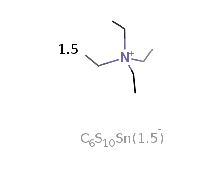 1.5(C2H5)4N(1+)*Sn(S5C3)2(1.5-)=[(C2H5)4N]1.5[Sn(S5C3)2]
