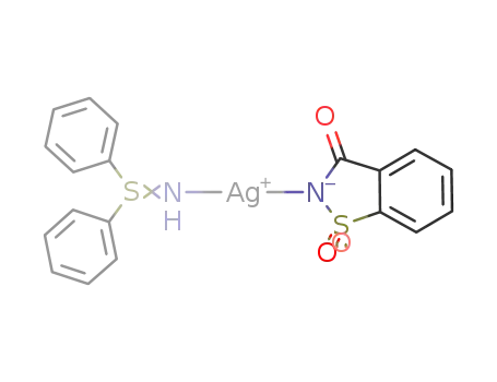 Ag(saccharinato)(S,S-diphenylsulfimide)