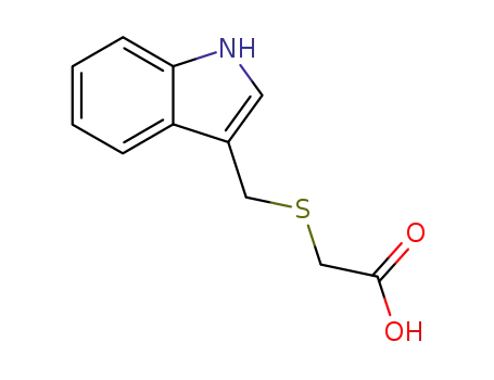 Molecular Structure of 60122-35-2 (Acetic acid, [(1H-indol-3-ylmethyl)thio]-)