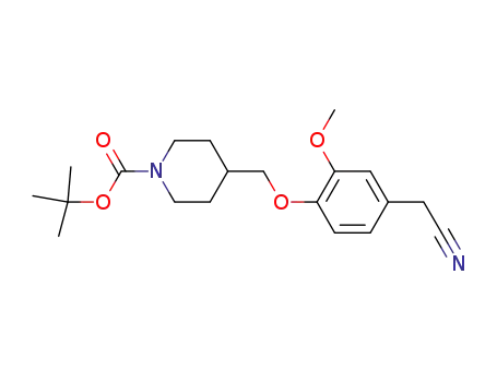 1,1-dimethylethyl 4-({[4-(cyanomethyl)-2-(methyloxy)phenyl]oxy}methyl)piperidine-1-carboxylate