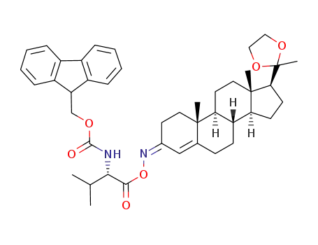 pregn-4-ene-3,20-dione cyclic 20-(ethylene acetal) 3-O-(N-Fmoc-L-valine)-Z-oxime
