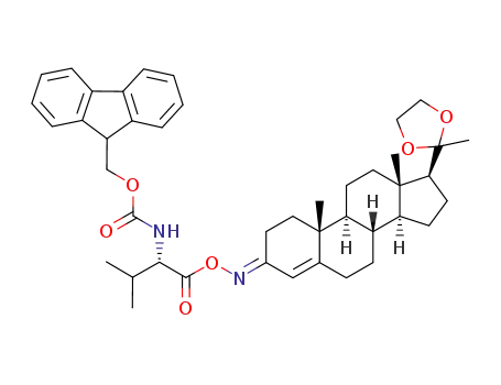 pregn-4-ene-3,20-dione cyclic 20-(ethylene acetal) 3-O-(N-Fmoc-L-valine)-E-oxime