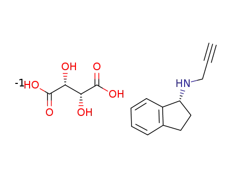 (1R)-N-prop-2-ynyl-2,3-dihydro-1H-inden-1-amine L-(+)-tartrate