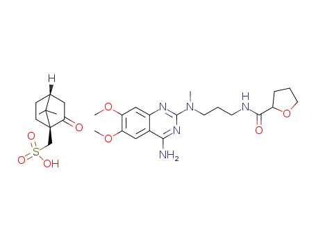 N1-(4-amino-6,7-dimethoxyquinazol-2-yl)-N1-methyl-N2-(tetrahydrofuro-2-yl)propylenediamine (7,7-dimethyl-2-oxo-bicyclo[2,2,1]hept-1-yl)methanesulfonate