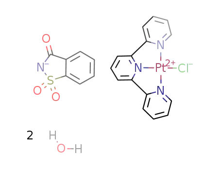 [(2,2':6',2''-terpyridine)chloroplatinum(II)]saccharinatedihydrate