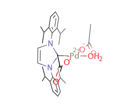 Pd(κ1-O-OAc)2(H2O)(κ1-C-((2,6-di-iso-propylphenyl)2(C3H2N2))