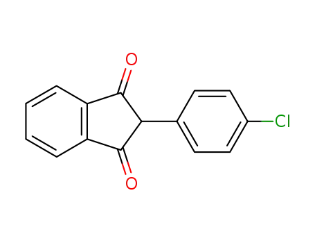 Molecular Structure of 1146-99-2 (2-(4-CHLOROPHENYL)INDANE-1,3-DIONE)