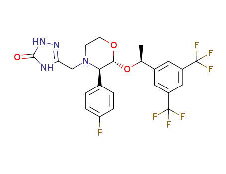 Molecular Structure of 1242175-34-3 (Aprepitant)
