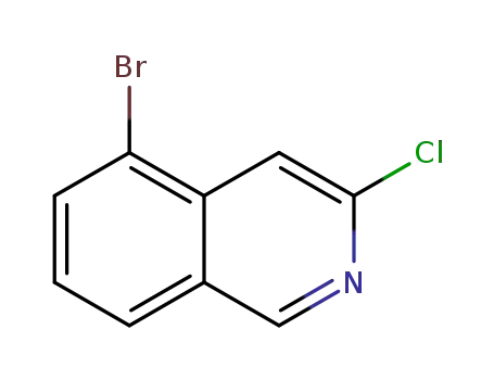 Molecular Structure of 1029720-67-9 (5-broMo-3-chloroisoquinoline)