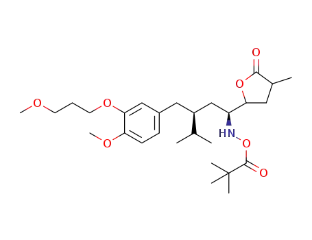 1,1-dimethylethyl[(1S,3S)-3-[{4-methoxy-3-(3-methoxypropoxy)phenyl}methyl]-4-methyl-1-[tetrahydro-4-(1-methylethyl)-5-oxo-2-furanyl]pentyl]carbamate