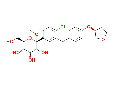 (2S,3R,4S,5S,6R)-2-(3-(4-((S)-TETRAHYDROFURAN-3-YLOXY)BENZYL)-4-CHLOROPHENYL)-TETRAHYDRO-6-(HYDROXYMETHYL)-2-METHOXY-2H-PYRAN-3,4,5-TRIOL
