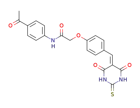 N-(4-acetylphenyl)-2-(4-((4,6-dioxo-2-thioxotetrahydropyrimidin-5(6H)-ylidene)methyl)phenoxy)acetamide