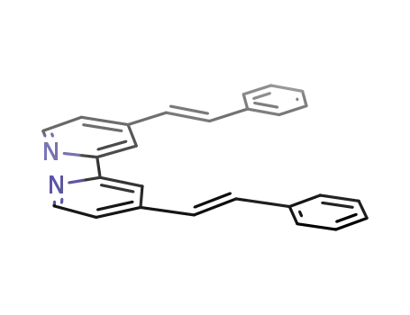 Molecular Structure of 825621-06-5 (2,2'-Bipyridine, 4,4'-bis[(1E)-2-phenylethenyl]-)