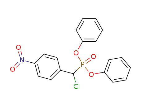 Molecular Structure of 54335-03-4 (Phosphonic acid, [chloro(4-nitrophenyl)methyl]-, diphenyl ester)