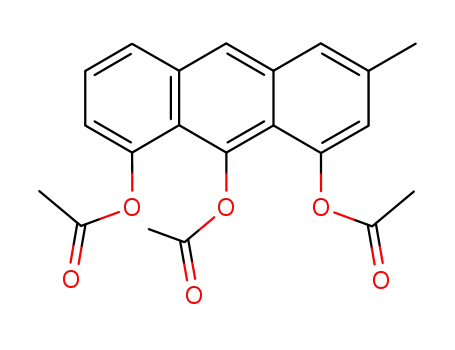 Molecular Structure of 61446-06-8 (3-methylanthracene-1,8,9-triyl triacetate)