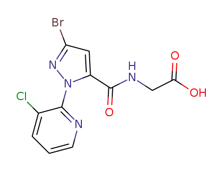 2-(3-bromo-1-(3-chloropyridin-2-yl)-1H-pyrazole-5-carboxamido)acetic acid