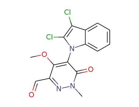 5-(2,3-dichloroindol-1-yl)-4-methoxy-1-methyl-6-oxo-pyridazine-3-carbaldehyde