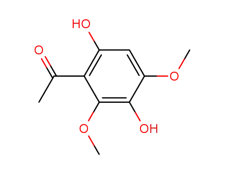 Molecular Structure of 6962-57-8 (3,6-DIHYDROXY-2,4-DIMETHOXYACETOPHENONE)
