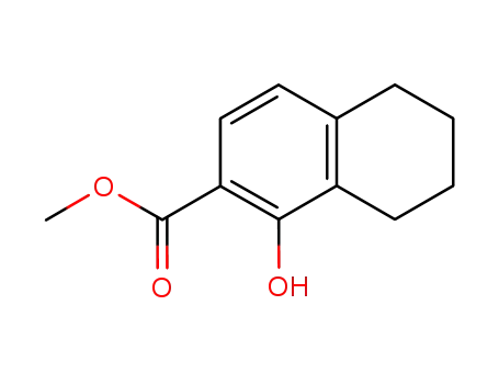 Molecular Structure of 54815-88-2 (2-Naphthalenecarboxylic acid, 5,6,7,8-tetrahydro-1-hydroxy-, methyl
ester)