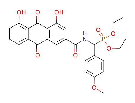 O,O'-diethyl {[2-(4,5-dihydroxy-9,10-dioxo-9,10-dihydroanthracen-2-yl)acetylamino](4-methoxyphenyl)methyl}phosphonate
