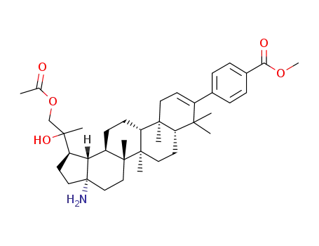 methyl 4-((1R,3aS,5aR,5bR,7aR,11aS,11bR,13aR,13bS)-1-(1-acetoxy-2-hydroxypropan-2-yl)-3a-amino-5a,5b,8,8,11a-pentamethyl-2,3,3a,4,5,5a,5b,6,7,7a,8,11,11a,11b,12,13,13a,13b-octadecahydro-1H-cyclopenta[a]chrysen-9-yl)benzoate