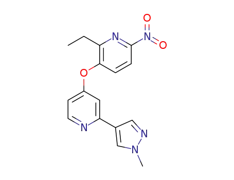 2-ethyl-3-((2-(1-methyl-1H-pyrazol-4-yl)pyridin-4-yl)oxy)-6-nitropyridine