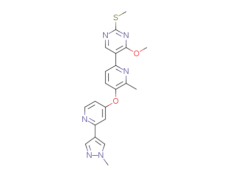 4-methoxy-5-(6-methyl-5-((2-( 1-methyl-1H-pyrazol-4-yl)pyridin-4-yl)oxy)pyridin-2-yl)-2-(methylthio)pyrimidine
