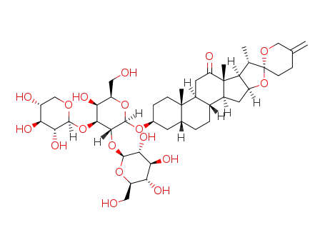 3β-[(O-β-D-glucopyranosyl-(1→2)-O-[β-D-xylopyranosyl-(1→3)]-β-D-galactopyranosyl)oxy]-5β-spirost-25(27)-en-12-one