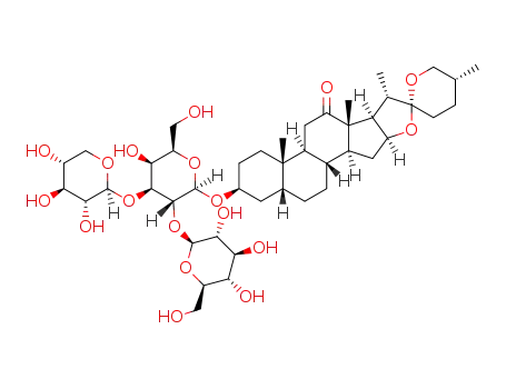(25R)-3β-[(O-β-D-glucopyranosyl-(1→2)-O-[β-D-xylopyranosyl-(1→3)]-β-D-galactopyranosyl)oxy]-5β-spirostan-12-one