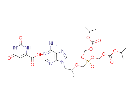 9-[2-[(R)[[bis[[isopropoxycarbonyl]oxy]methoxy]phosphinyl]methoxy]propyl]adenine orotate