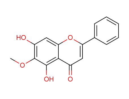 4H-1-Benzopyran-4-one, 5,7-dihydroxy-6-methoxy-2-phenyl-