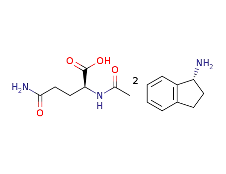 (R)-1-aminoindan (S)-N-acetyl-L-glutaminate (2:1)