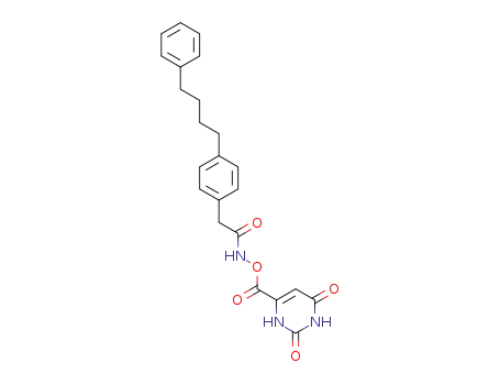 N-(2,6-dioxo-1,2,3,6-tetrahydropyrimidine-4-carbonyloxy)-2-(4-(4-phenylbutyl)phenyl)acetamide