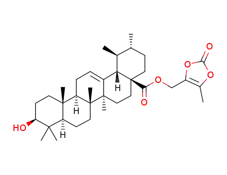 (5-methyl-2-oxo-1,3-dioxol-4-yl)methyl (1S,2R,4aS,6aS,6bR,8aR,10S,12aR,12bR,14bS)-10-hydroxy-1,2,6a,6b,9,9,12a-heptamethyl-1,3,4,5,6,6a,6b,7,8,8a,9,10,11,12,12a,12b,13,14b-octadecahydropicene-4a(2H)-carboxylate