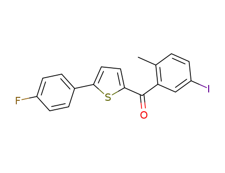 (5-(4-fluorophenyl)thiophen-2-yl)(5-iodo-2-methylphenyl)methanone